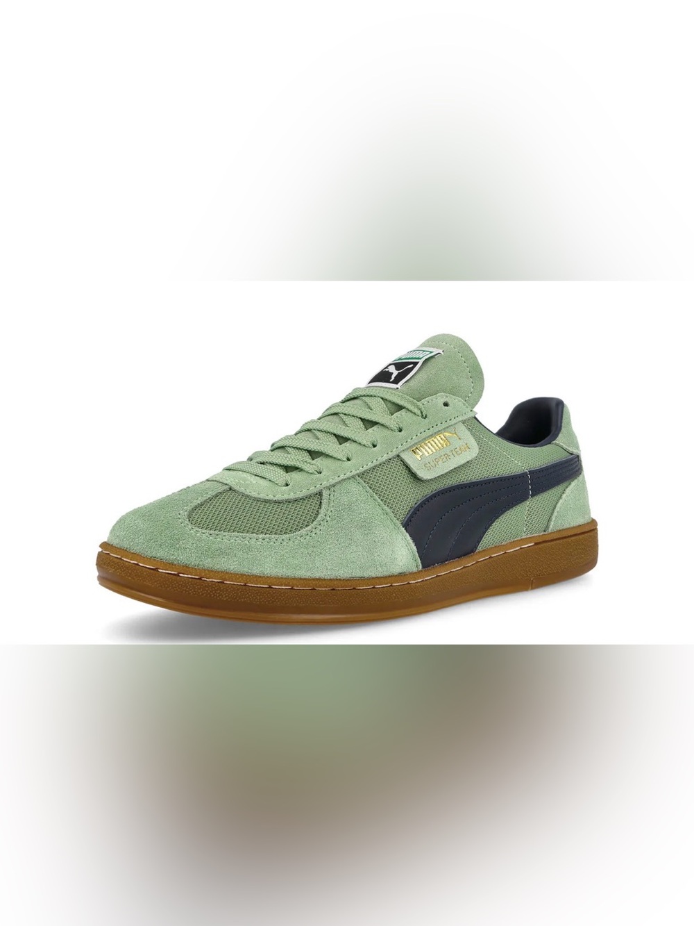 Puma Men’s Sage Green & Navy Low-Top Sneakers - Size 10